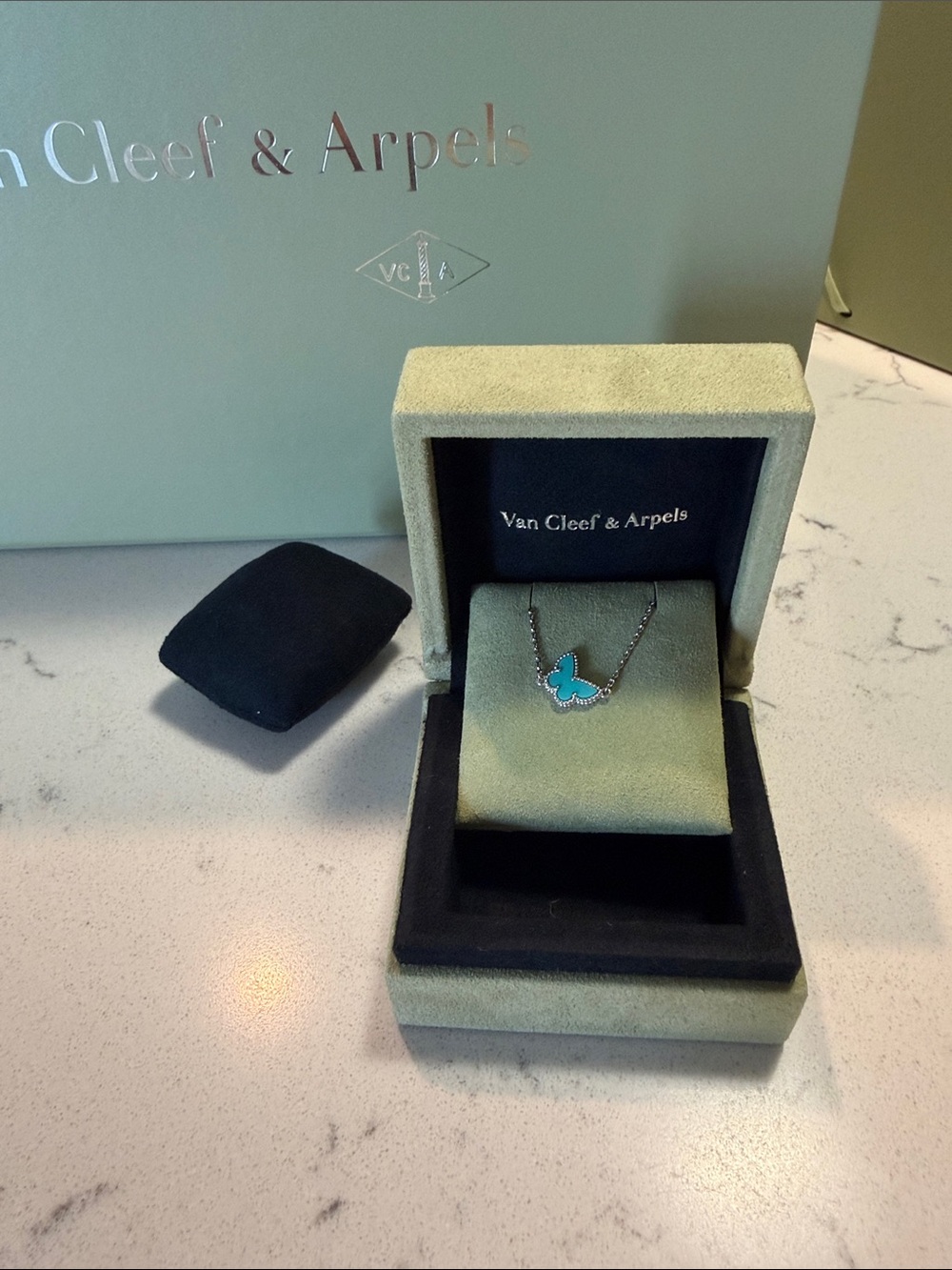 Van Cleef & Arpels Turquoise Sweet Alhambra Butterfly Bracelet